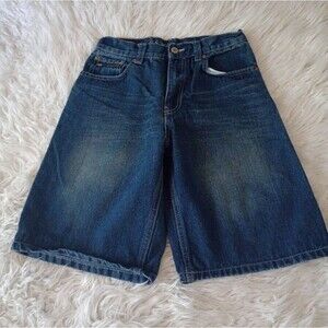 US Polo Boys Blue Bermuda Denim Shorts Sz 14